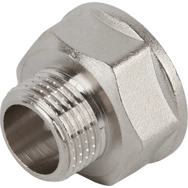 Переходник Valfex 3/4"x1/2" ВР-НР мм никелированная латунь VF.592.N.034.012.BIR