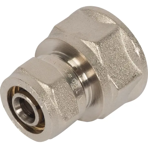 Переходник Valtec 3/4"x16 мм ВР никелированная латунь VTM.302