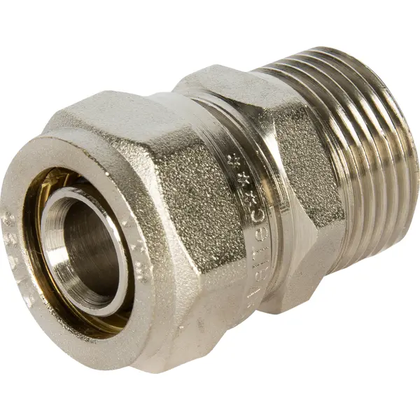 Переходник Valtec 3/4"x20 мм НР никелированная латунь VTM.301