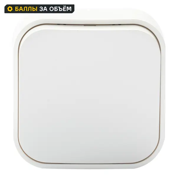 Переключатель 1 клавиша цвет Legrand Quteo IP20 10А 250В винтовые зажимы накладной монтаж белый