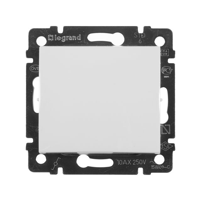 переключатель 1-клавишный LEGRAND Valena IP20 белый