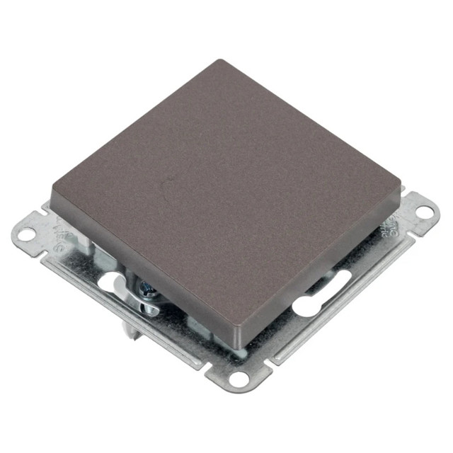 переключатель 1-клавишный Systeme Electric ATLASDESIGN схема 7 10АХ механизм мокко
