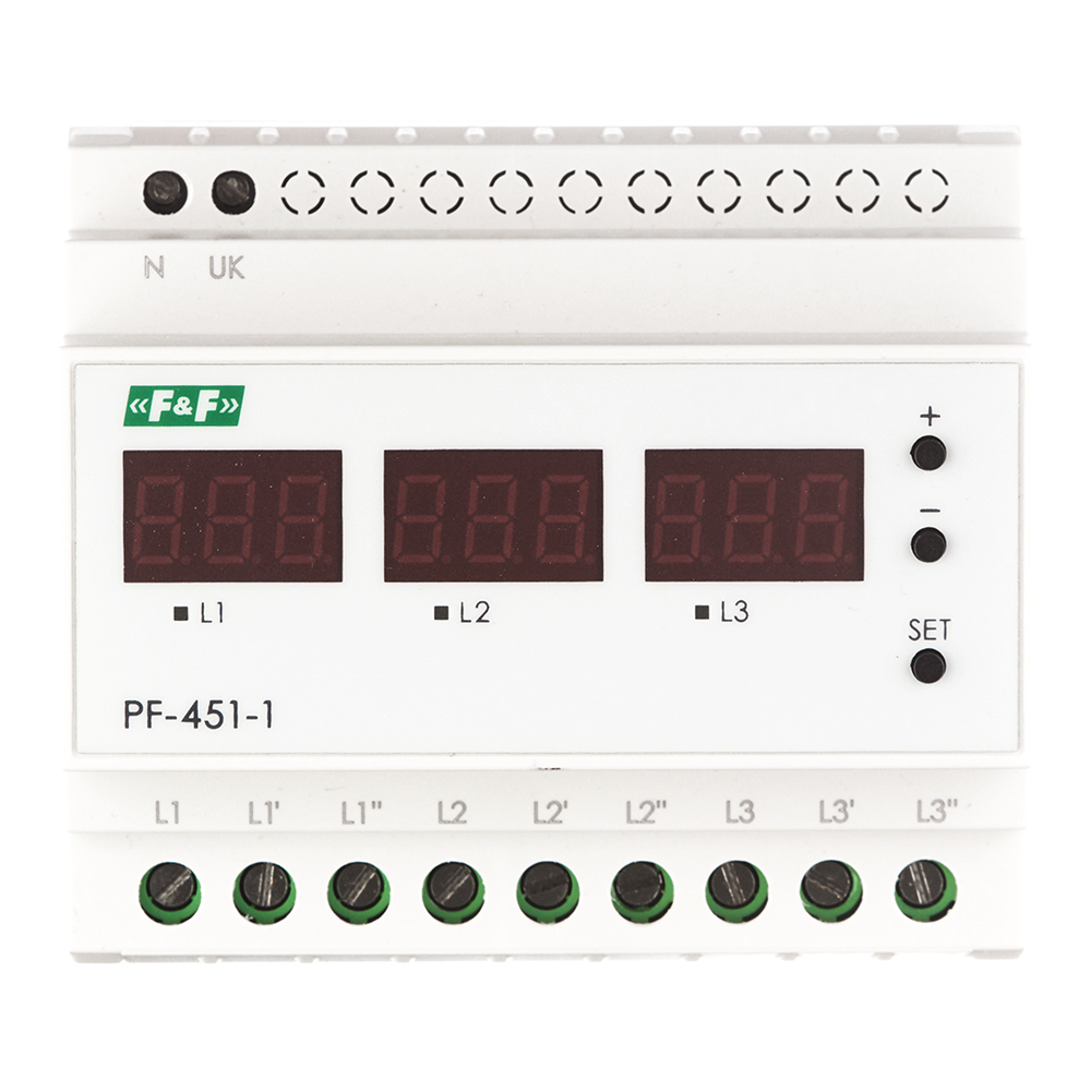 Переключатель фаз F&F PF-451-1 автоматический 63 А (EA04.005.005)