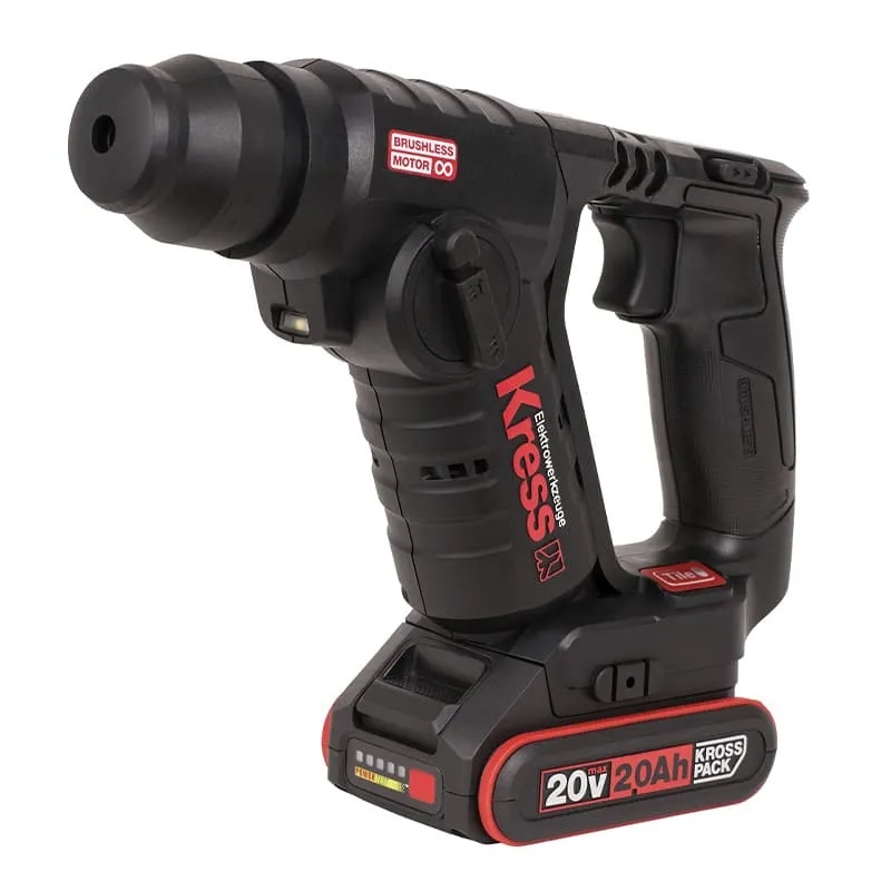 Перфоратор бесщеточный KRESS KU380, 20В, 2Ач х2