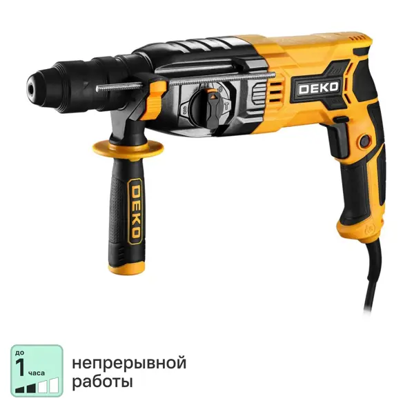 Перфоратор сетевой SDS-plus Deko DKH1350W 084-1033, 1350 Вт, 3.2 Дж, быстрозажимной патрон в комплекте