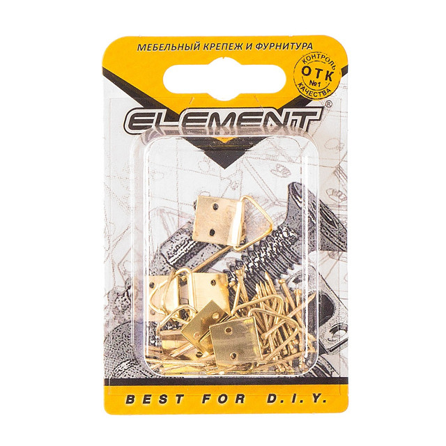 петля быстрого монтажа ELEMENT для картины 18х28 мм латунь 7 шт.