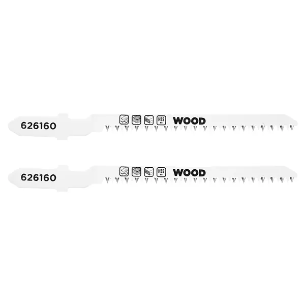 Пилка для электролобзика по дереву KWB 626160 чистый рез, 2 шт.