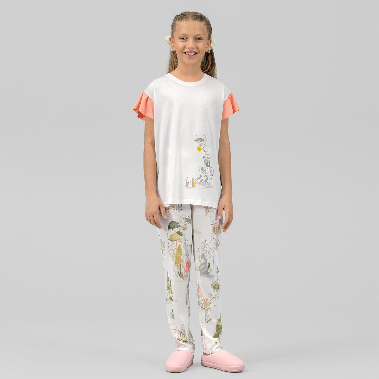 Пижама для девочек Togas Kids Пикколо белый р.128-134