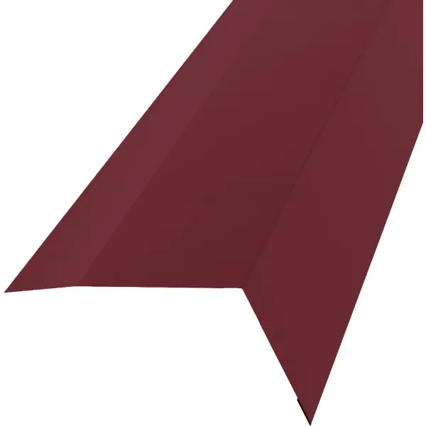 Планка карнизная 100x65 мм 2 м 0.4 мм RAL 3005 красный