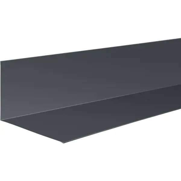 Планка примыкания верхняя 147x250 мм 2 м 0.4мм RAL 7024 Темно-серый