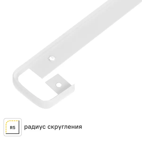 Планка соединительная U-образная R3 60x3.8 см для столешницы 3.8 см цвет белый матовый