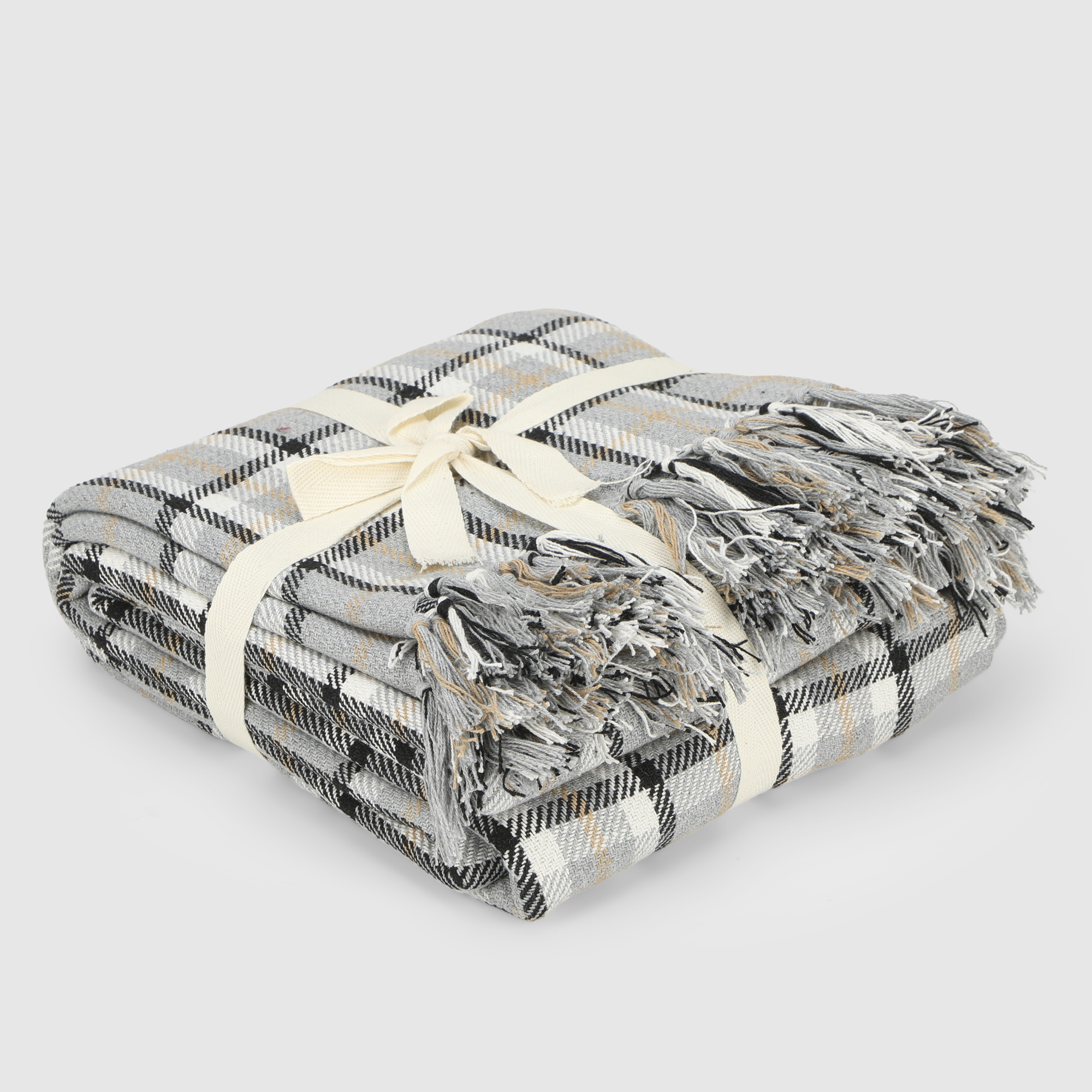 Плед Homelines textiles checked gray 180х200 см