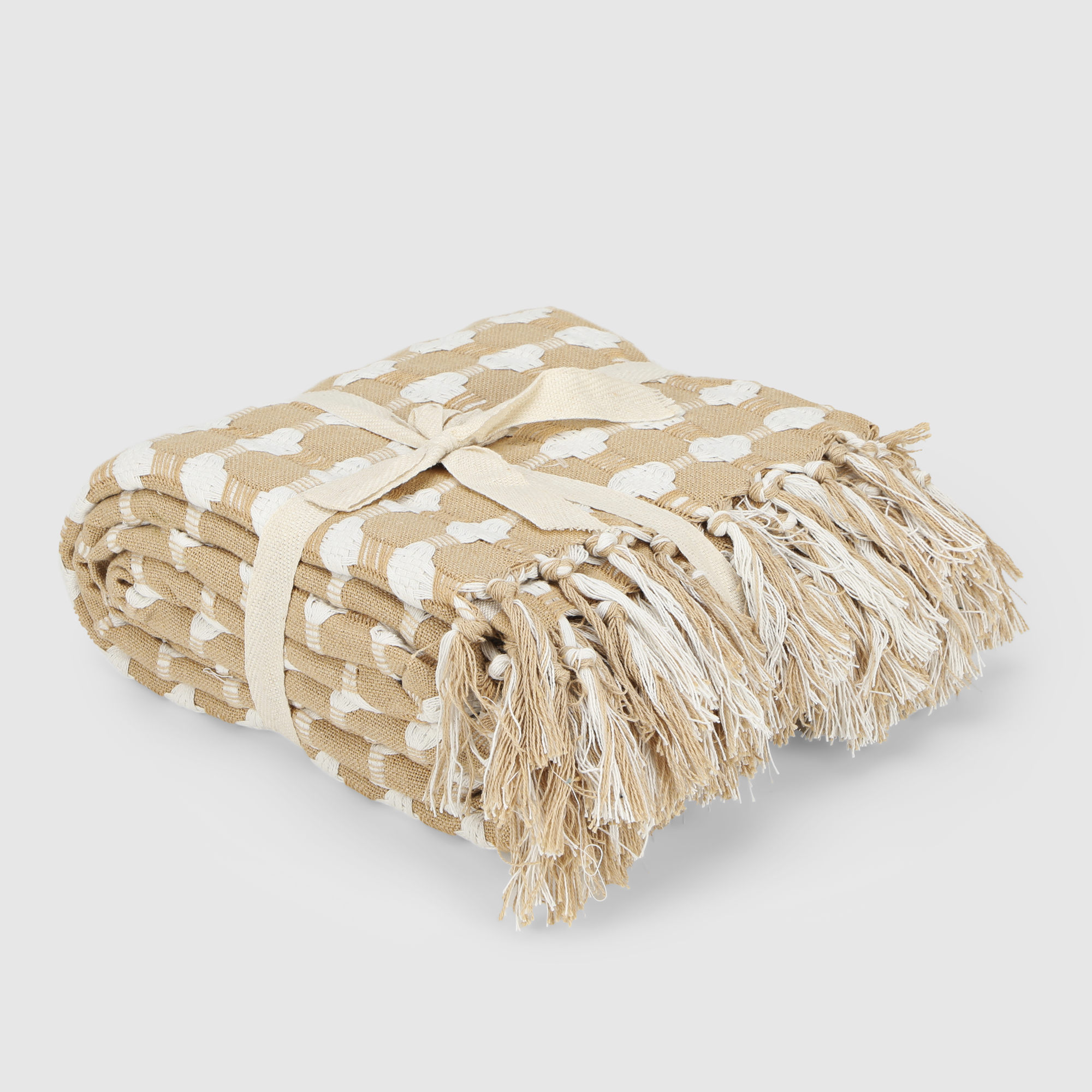 Плед Homelines textiles circles бежевый 140х200 см