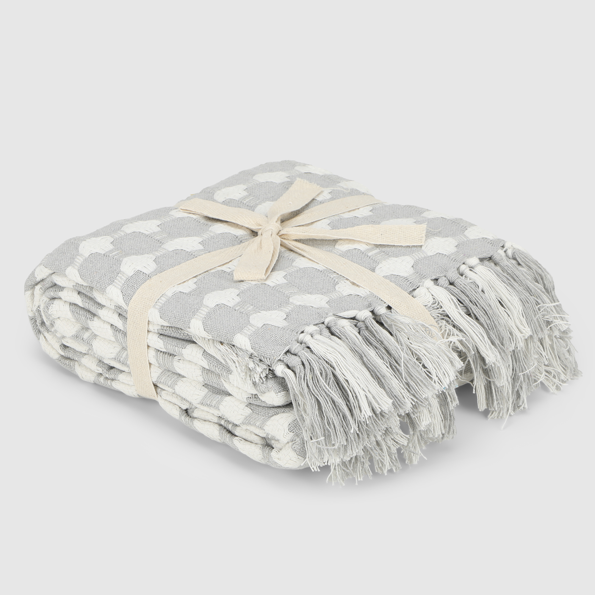 Плед Homelines textiles circles светло-серый 140х200 см