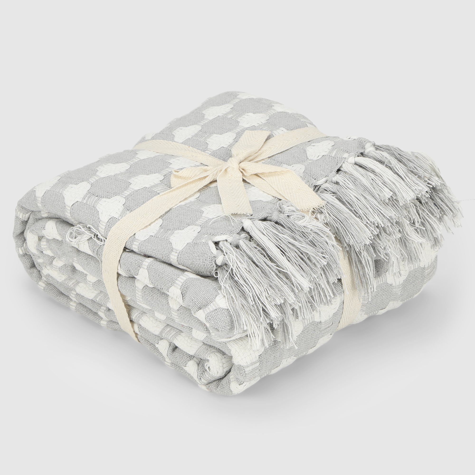 Плед Homelines textiles circles светло-серый 180х200 см