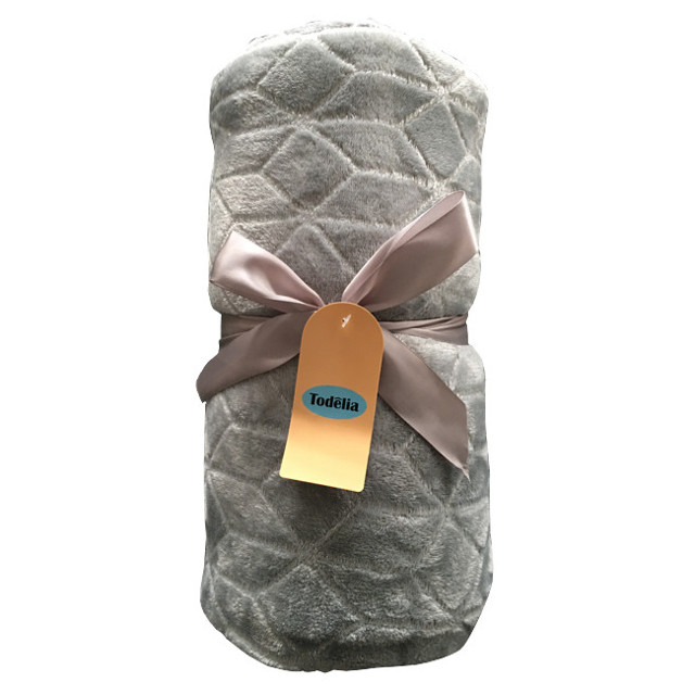 плед TODELIA 200х220см серый, арт.EDFF01grey