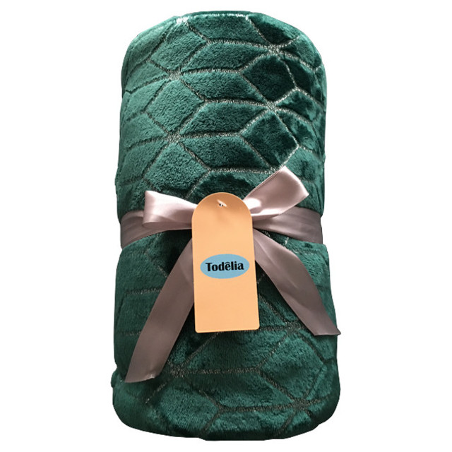 плед TODELIA 200х220см зеленый, арт.EDFF01green