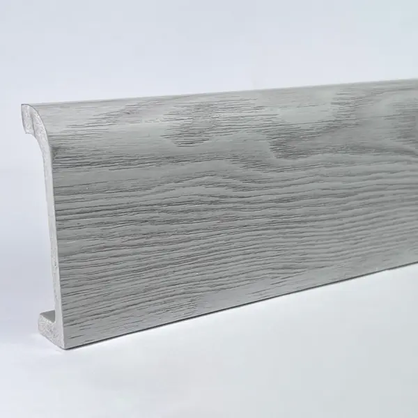 Плинтус Bello Deco 80x19x2000 мм ударопрочный влагостойкий дюрополимер выбеленный дуб
