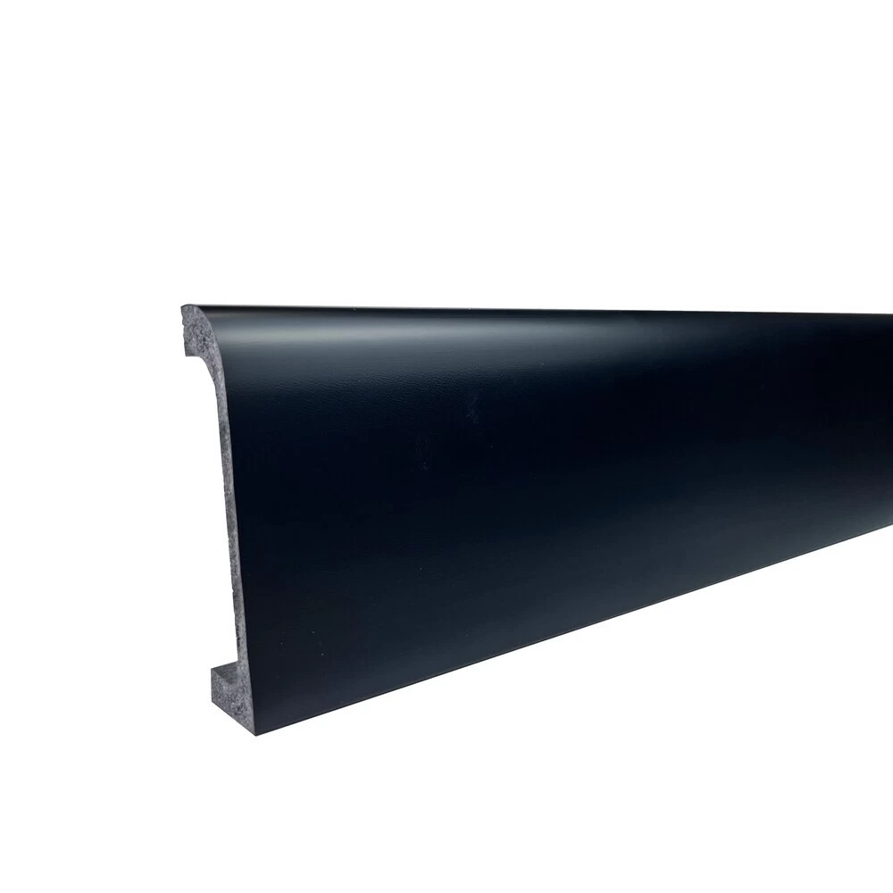 Плинтус экополимер Bello Deco XPS ПЛ 16 80х19х2000 мм черный антрацит (КА-00000899)
