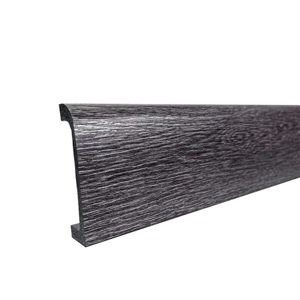 Плинтус экополимер Bello Deco XPS ПЛ 16 80х19х2000 мм графитовый массив (КА-00001197)