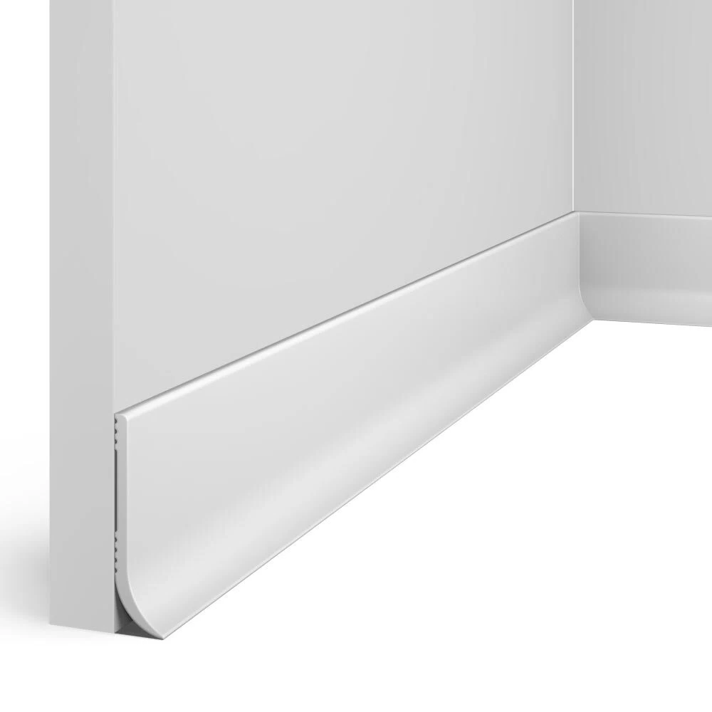Плинтус экополимер Cosca Decor 60х16х2000 мм белый гибкий (PL002)