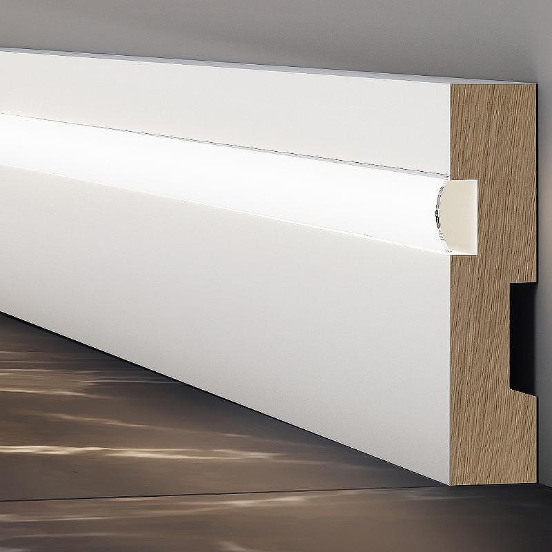 Плинтус Evrowood PN 021 led 2000x70x16 мм