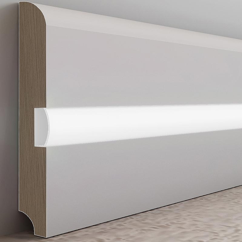 Плинтус Evrowood PN 050 led 2000x80x12 мм