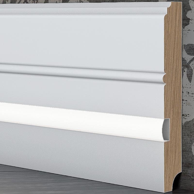 Плинтус Evrowood PN 120 led 2000x110x16 мм