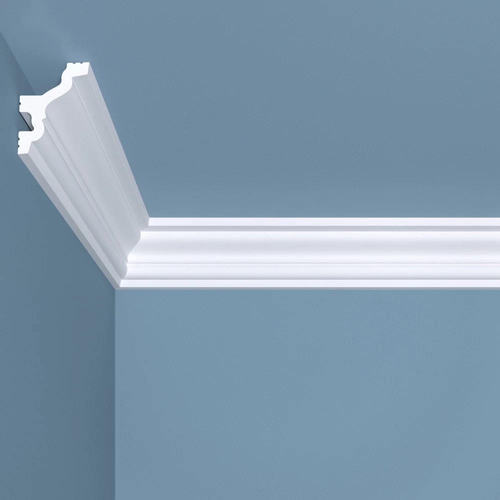 Плинтус потолочный из экополимера ударопрочный 45х35х2000 мм Bello Deco XPS К7