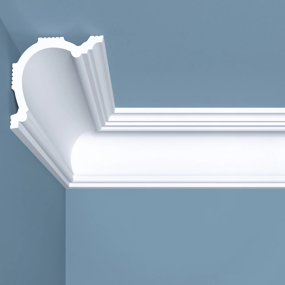 Плинтус потолочный из экополимера ударопрочный 80х80х2000 мм Bello Deco XPS К1