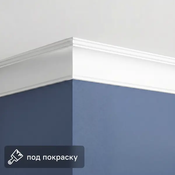 Плинтус потолочный полистирол Inspire GT1 белый 60x85x2000 мм