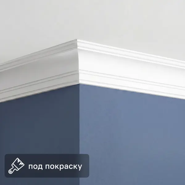Плинтус потолочный полистирол NMC LX-135 белый 100x100x2000мм