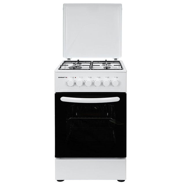 плита комбинированная KRAFT KF-FSK5302ES 85,5х50х55см серебристый (электрическая духовка)