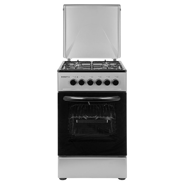 плита комбинированная KRAFT KF-FSK5302EW 85,5х50х55см белый (электрическая духовка)