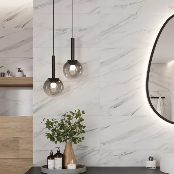 Плитка настенная Аморе 30x60 см 1.44 м² матовая цвет белый
