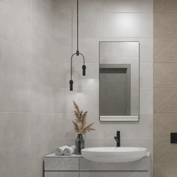 Плитка настенная Azori Cemento 31.5x63 см 1.79 м² матовая цвет серый