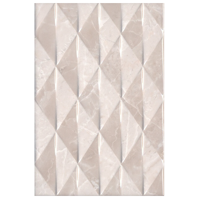 плитка настенная KERAMA MARAZZI Баккара Геометрия 20х30 темно-бежевая