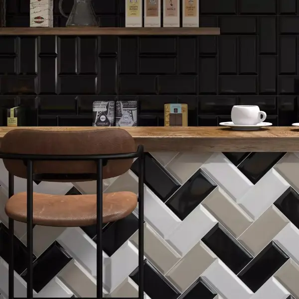 Плитка настенная Kerama Marazzi Бланше 9.9x20 см 0.79 м² глянцевая цвет черный