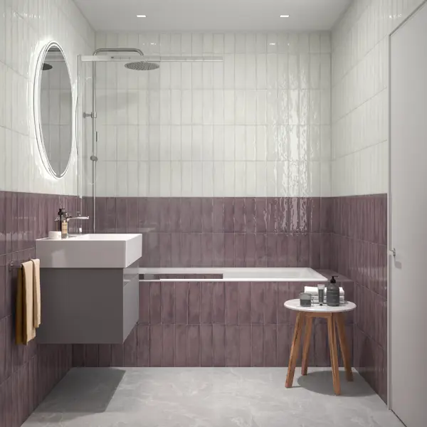 Плитка настенная Kerama Marazzi Монпарнас 8.5x28.5 см 1.07 м² глянцевая цвет сиреневый