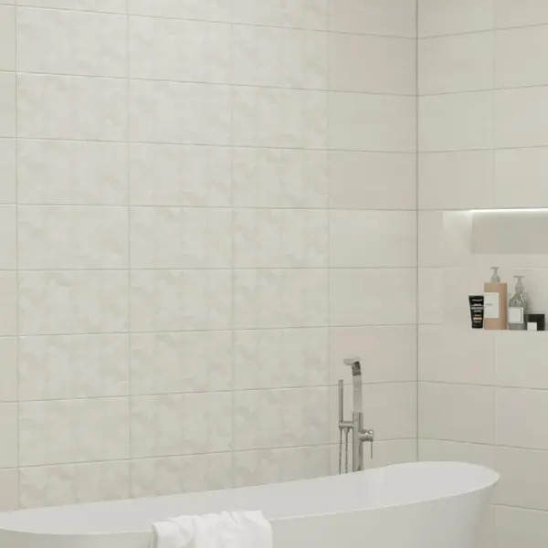 Плитка настенная KREAFORTA Mersey Travertine 20x40 см 1.2 м² матовый цвет серый