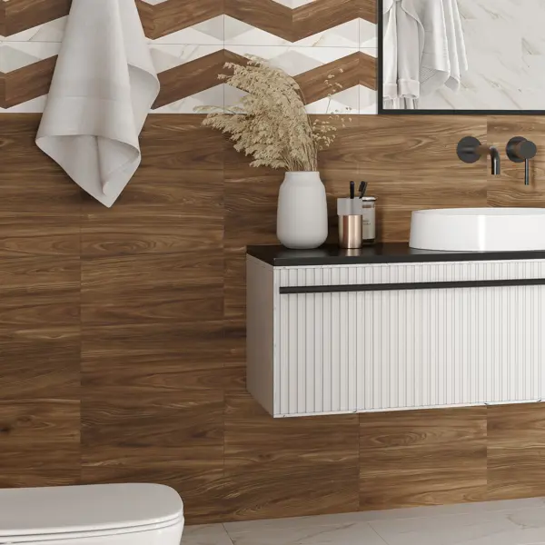 Плитка настенная KREAFORTA Mersey Wooden 20x40 см 1.2 м² матовый цвет бежевый