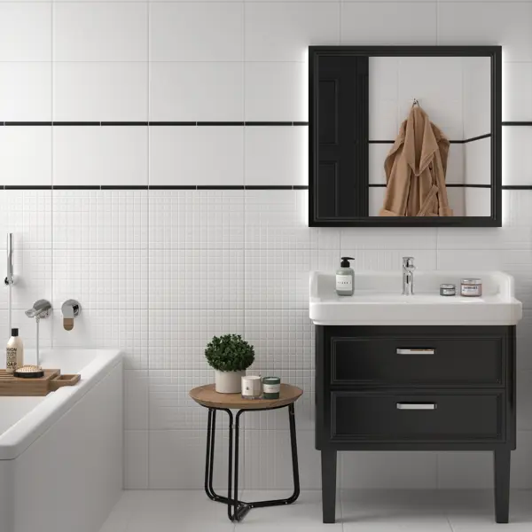 Плитка настенная KREAFORTA Вега 25x40 см 1.1 м² матовая цвет белый