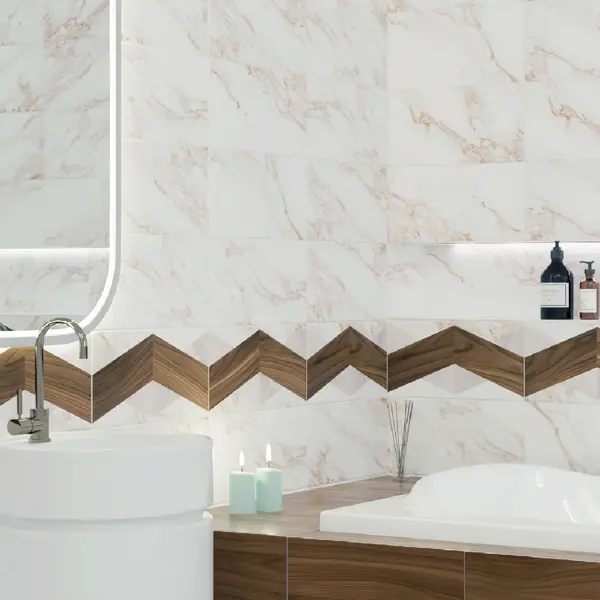 Плитка настенная Mersey Вуд микс-3 20x40 см 1.6 м² матовая цвет микс