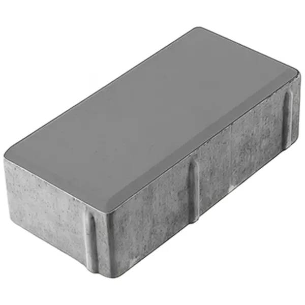 Плитка тротуарная Лайн 200x100x40 мм серый