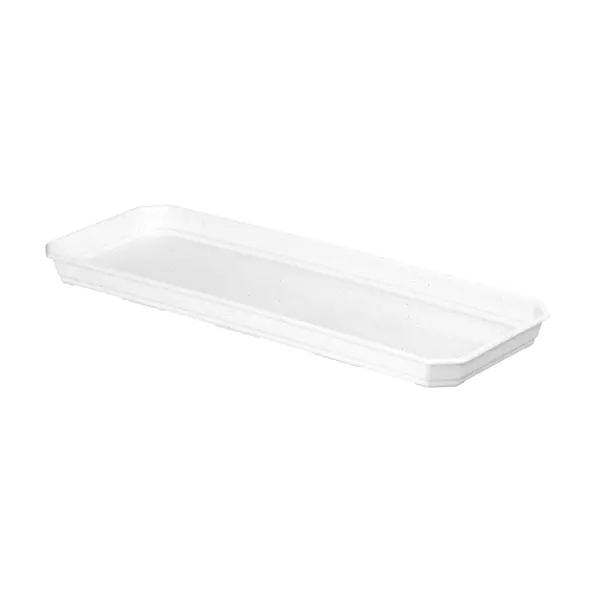 Поддон для балконного ящика Homver 40 см, 37x14x2.4 см, пластик, мраморный