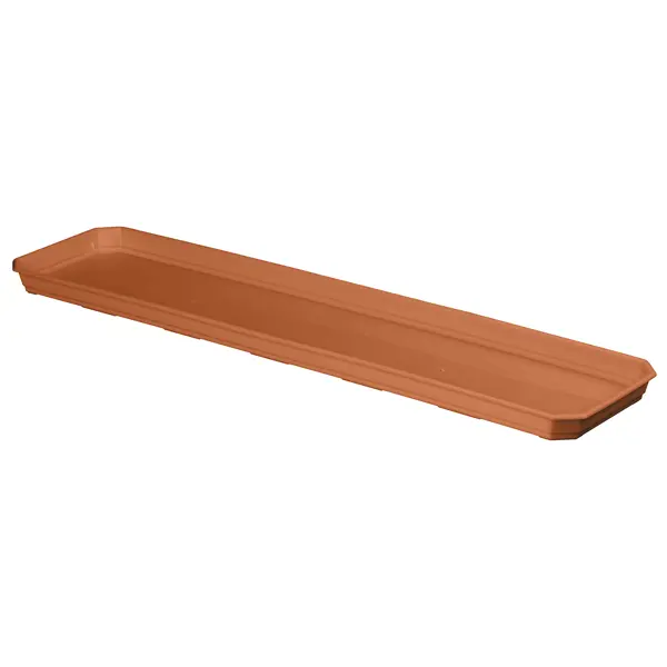 Поддон для балконного ящика Homver 60 см, 56.8 x 13.8 x 2.4 см, пластик, терракотовый