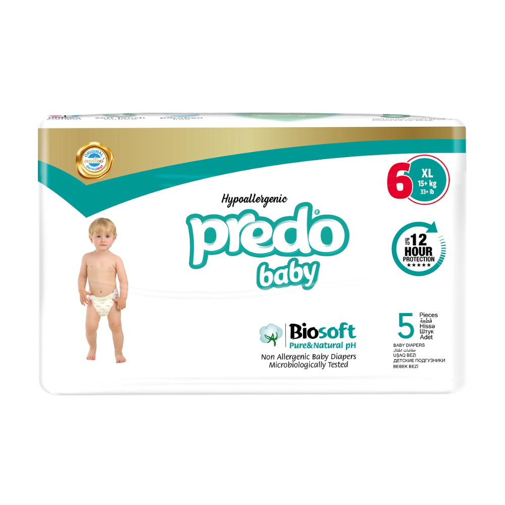 Подгузники Predo Baby №6 Large Size (15+кг) 5 шт