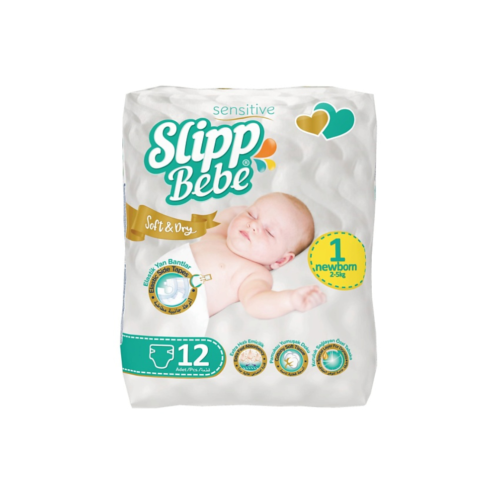 Подгузники Slipp Bebe № 1 (2-5 кг) 12 шт