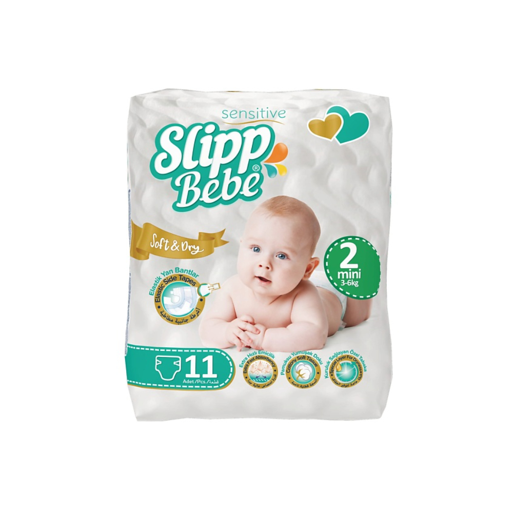 Подгузники Slipp Bebe № 2 (3-6 кг) 11 шт