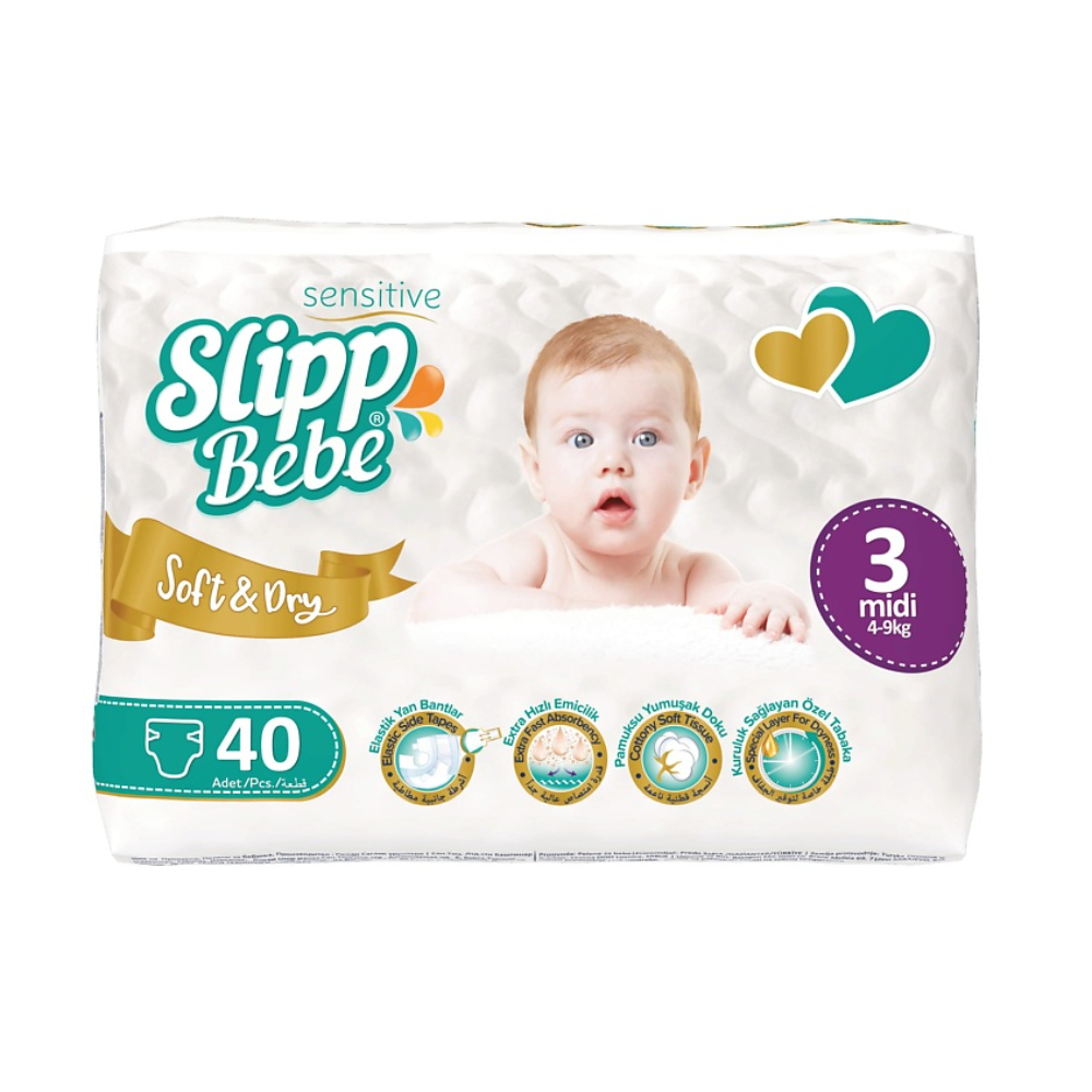 Подгузники Slipp Bebe Twin № 3 (4-9 кг) 40 шт